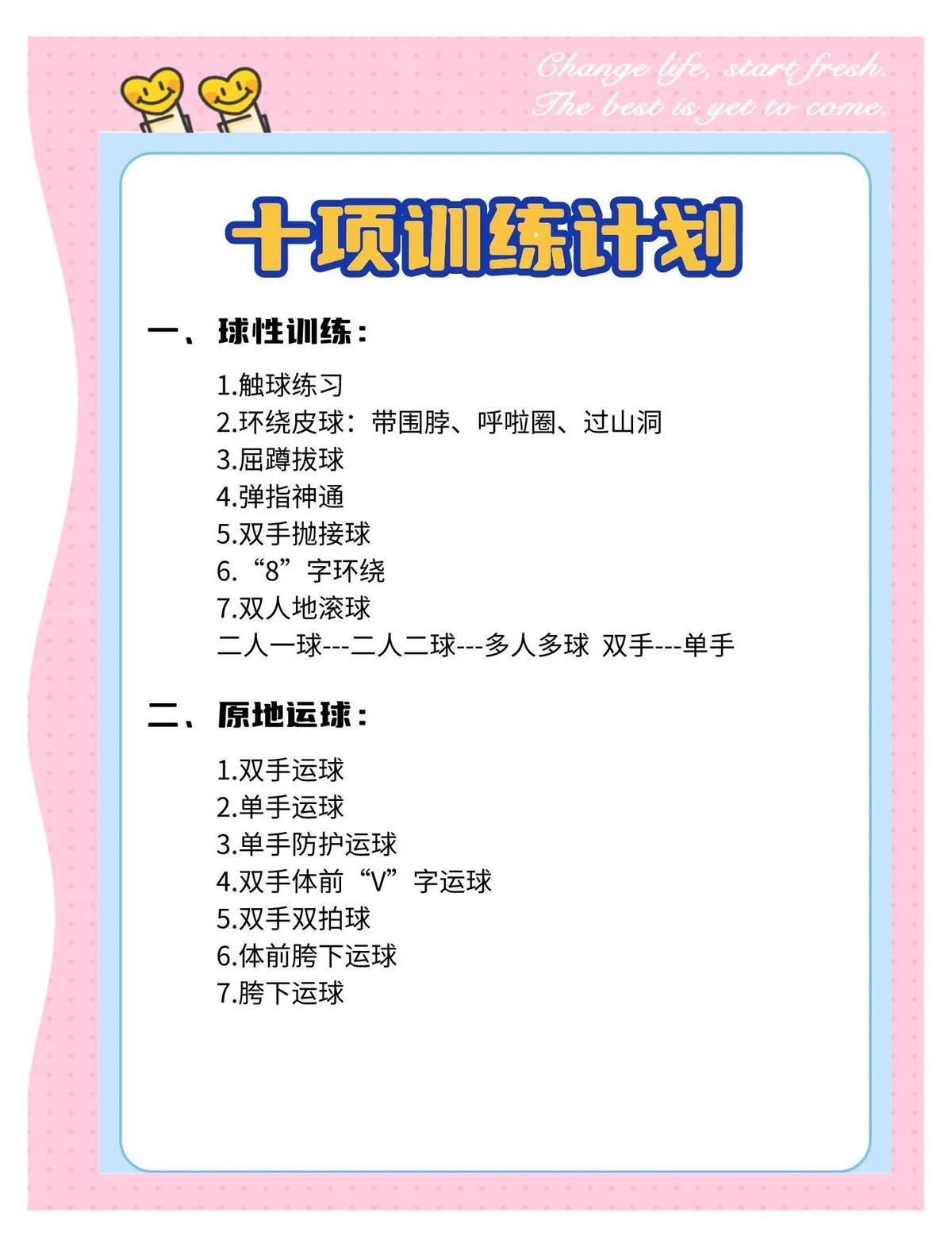 篮球训练主要内容